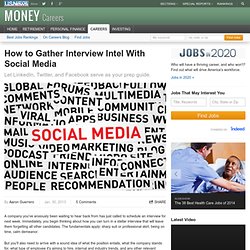 How to Gather Interview Intel With Social Media