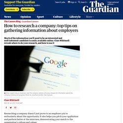 How to research a company: top tips on gathering information about employers