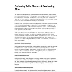 Gathering Table Shapes: A Purchasing Aide