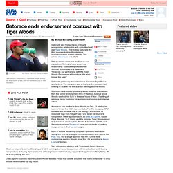 Gatorade ends endorsement contract with Tiger Woods