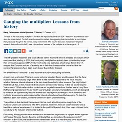 Gauging the multiplier: Lessons from history