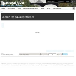 *****Search for gauging stations