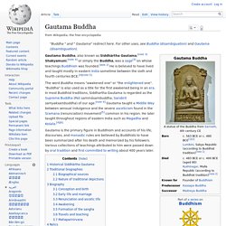 Gautama Buddha - Philosopher