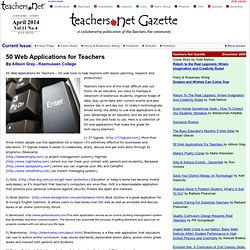 50 Web Applications for Teachers