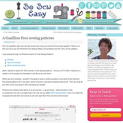 A Gazillion Free sewing patterns So Sew Easy