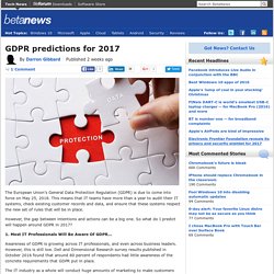 GDPR predictions for 2017