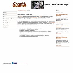 Geant4 Space Users - Welcome to the GEANT4 Space Users page