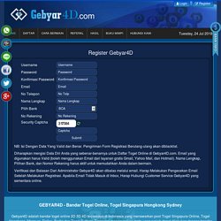 Gebyar4D - Daftar Togel Online