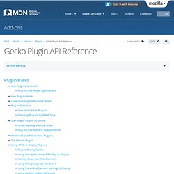 Gecko Plugin API Reference - MDC Docs