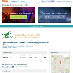 OSGeo & Health Workshop (#gecohealth)