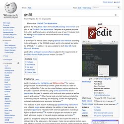 gedit gedit is a text editor for the gnome desktop environment mac os ...