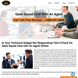 Geek Squad Chat With An Agent