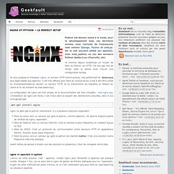 nginx et python – le perfect setup