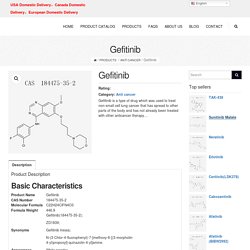 Gefitinib(184475-35-2) - Manufacturer Factory Supplier