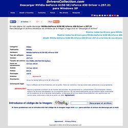 NVidia GeForce 6150 SE/nForce 430 Driver v.257.21 descargar para Windows XP