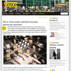 VOX: RU gehekeld vanwege gebrek aan openheid