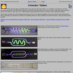 Geissler tubes