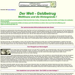 Der Welt - Geldbetrug ! Weltfinaz und die Hintergründe - November 2005 - www.initiative.cc