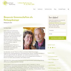 Dr. Dieter Duhm und Sabine Lichtenfels – Gemeinschaften als Heilungsbiotope – Lebensenergie-Konferenz