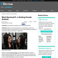 Meet Geminoid F, a Smiling Female Android