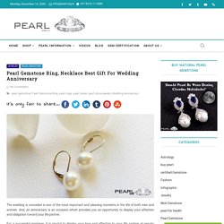 Pearl Gemstone Ring, Necklace Best Gift For Wedding Anniversary