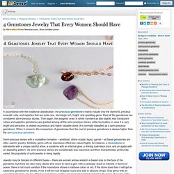 4 Gemstones Jewelry That Every Women Should Have