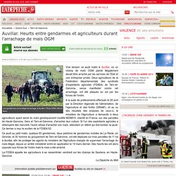 Auvillar. Heurts entre gendarmes et agriculteurs durant l'arrachage de maïs OGM - 05/06/2014