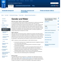 Gender and Water