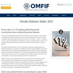 Gender Balance Index 2021 - OMFIF