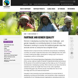 FAIRTRADE - Gender equality