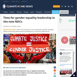 Time for gender equality leadership in the new NDCs