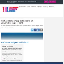 First gender pay gap data paints UK universities in poor light