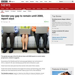 Gender pay gap to remain until 2069, report says