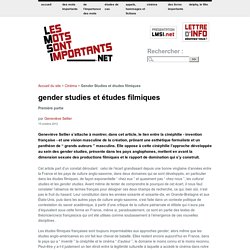 Gender Studies et études filmiques
