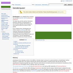 Genderqueer - Nonbinary.org