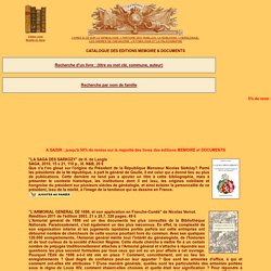 MEMODOC, LIVRES et CD en genealogie, noblesse, heraldique, histoire des familles, ordres de chevalerie, ecritures anciennes, paleographie...