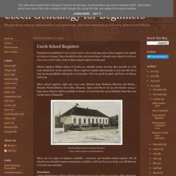 Czech Genealogy for Beginners: Czech School Registers