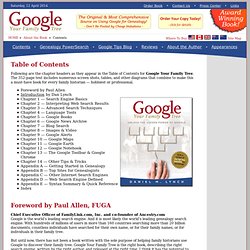 Google Your Family Tree Book — New Genealogy & Family History Resource