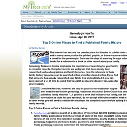 Genealogy HowTo - Issue Apr 20, 2017 - MyTrees.com Newsletter