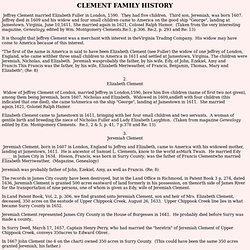 Genealogy of the Clement Family