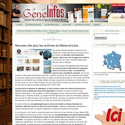 Nouveau site pour les archives du Maine-et-Loire