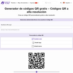Generador de códigos QR gratis – Códigos QR a alta resolución