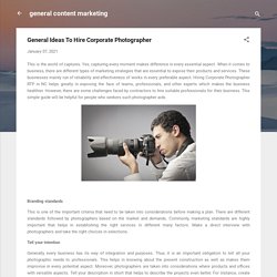 General Ideas To Hire Corporate Photographer