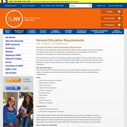 suny.edu - General Education Requirements