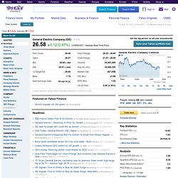 GE: Summary for General Electric Company Common