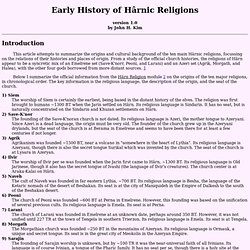 A General History of Hârnic Religion