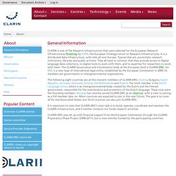 7 – Présentation de Clarin (Common Language Resources andTechnology Infrastructure)
