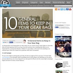 10 General Items to Keep in Your Gear Bag