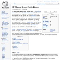 GNU Lesser General Public License - Wikipedia
