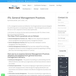 ITIL General Management Practices